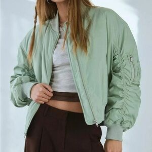 Urban Outfitters BDG Light Green Bomber Jacket